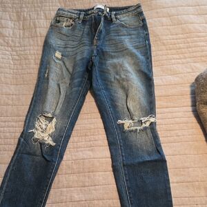KanCan Dark Blue Distressed Skinny Jeans
